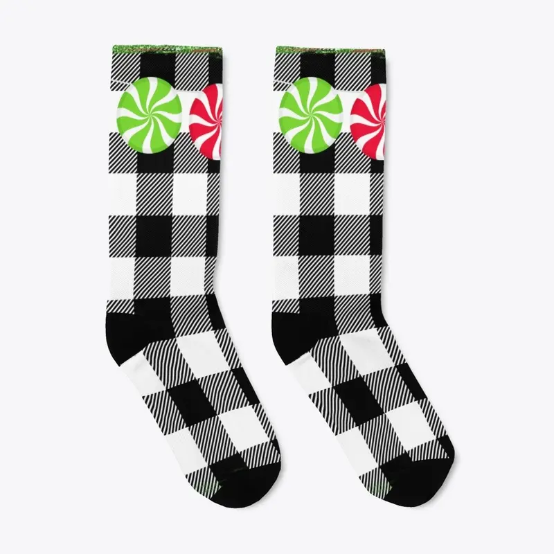 Holiday socks "Candy Plaid"