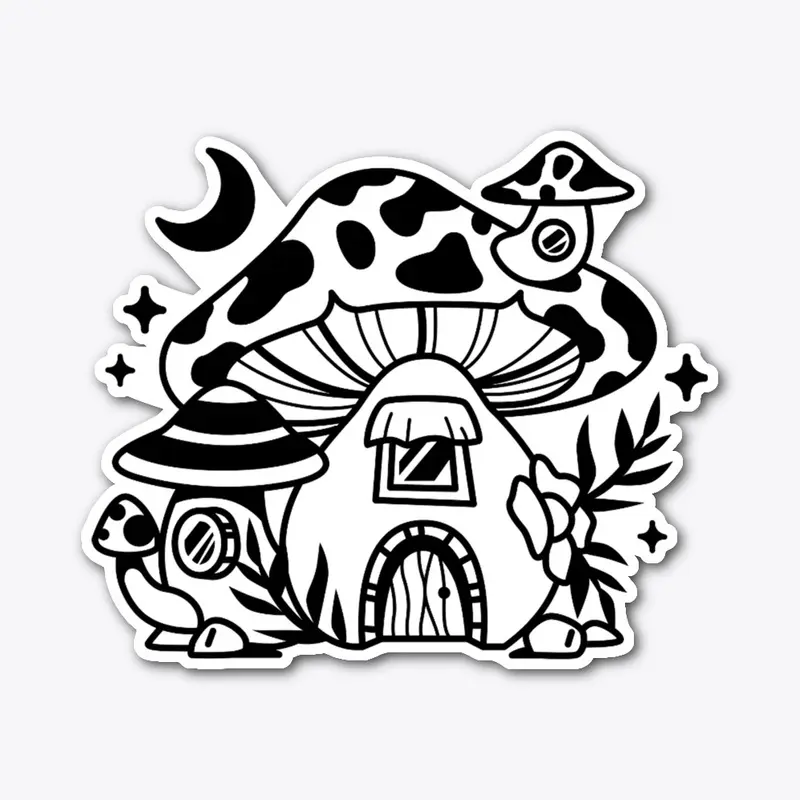 Mushroom House sticker