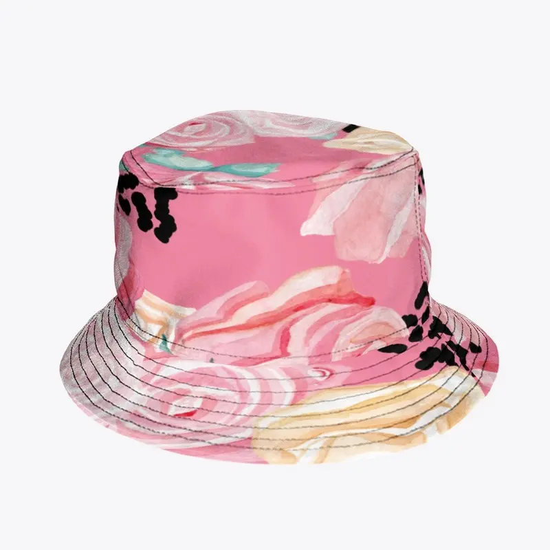 Bucket Hat "Flowers with Animal Print 2"