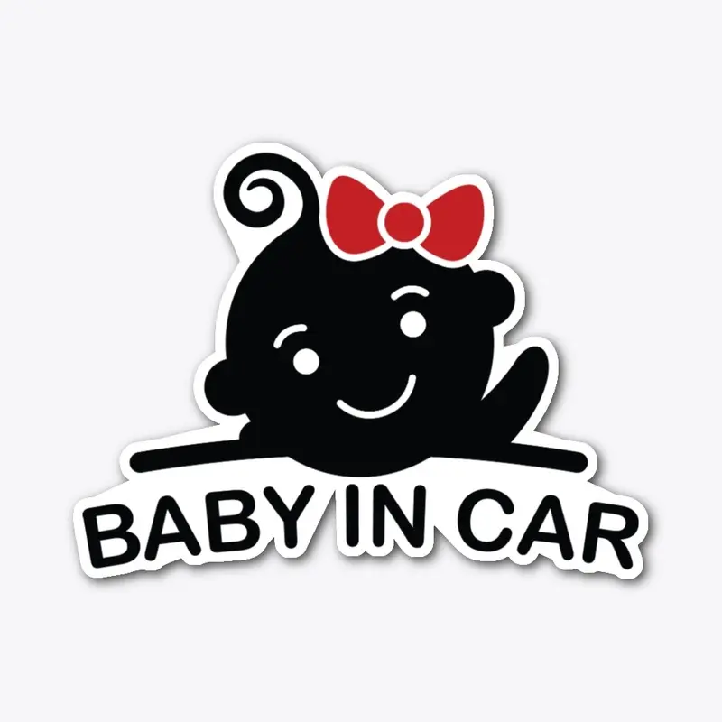 Auto Decal Baby in Car #2 Girl