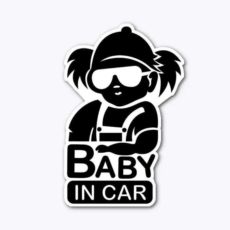 Auto Decal Baby in Car Girl