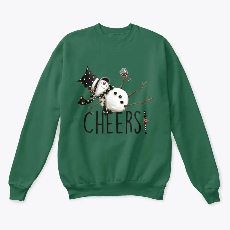 Snowman Christmas gear "Cheers"