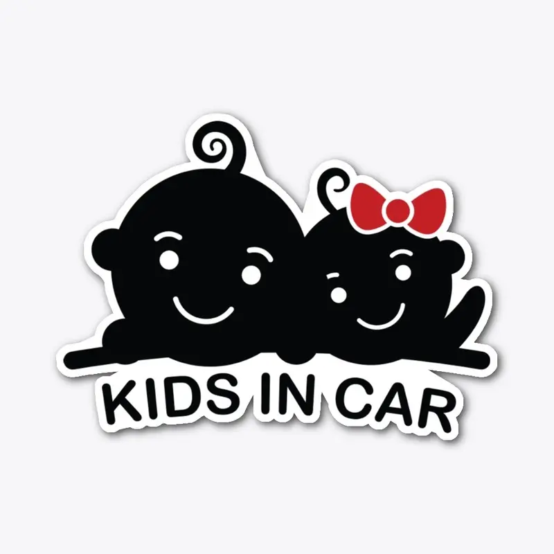 Auto Decal Kids in Car #2