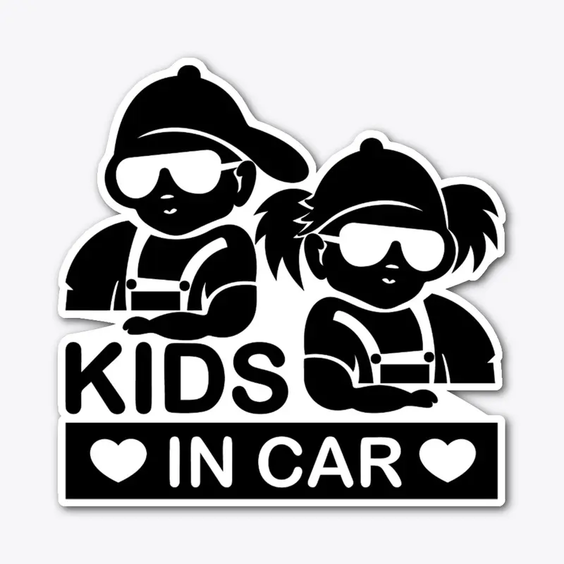 Auto Decal Kids in Car